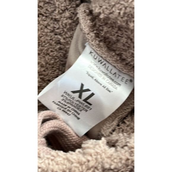 NWOT Lounge Plushā Taupe Kwallatee Size XL -Tall 32āLength Wide Leg Pants - Picture 3 of 5